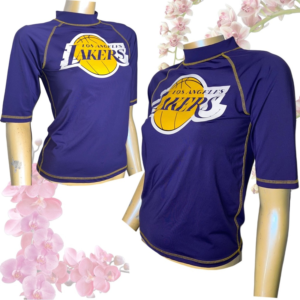 Purple Lakers Rash Guard Top - Picture 2 of 11